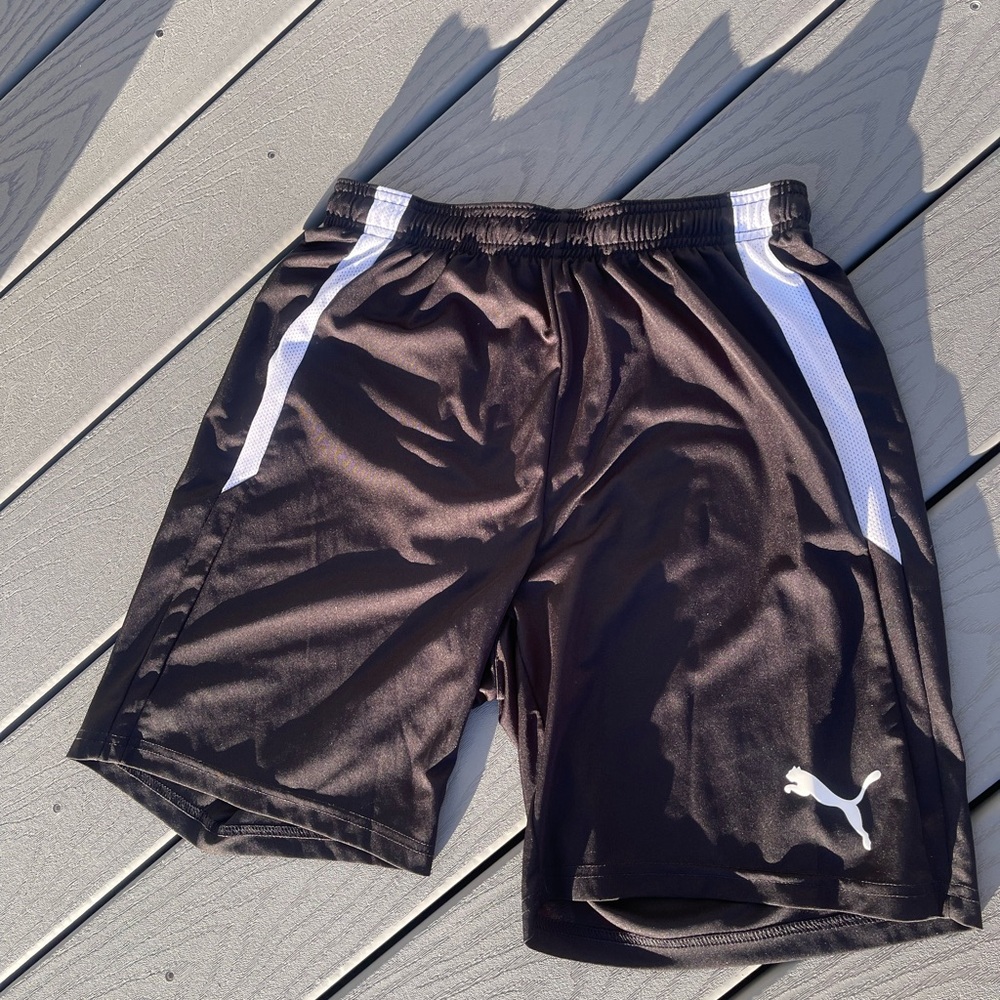 Puma Black and White Athletic Men's Shorts